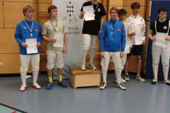 medal ceremony bavarian champignonships U20 Epee Men individual
