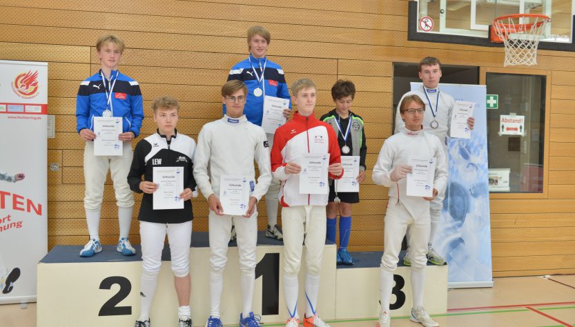 Siegerehrung Bayerische Meisterschaft Herrendegen U20
