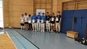 bayarian champignonships U20 men epee team, medal ceremony